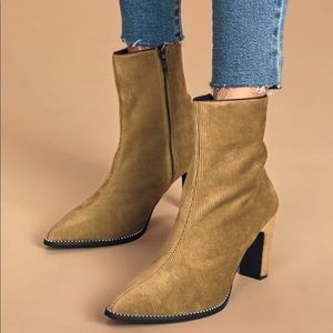 Lulu’s/Caverley Casper Tan Studded Mid-Calf Boots